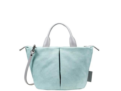 【豊岡鞄 つつむ S3601 ミント】TUTUMUスェード Marche petit ショルダーバッグ